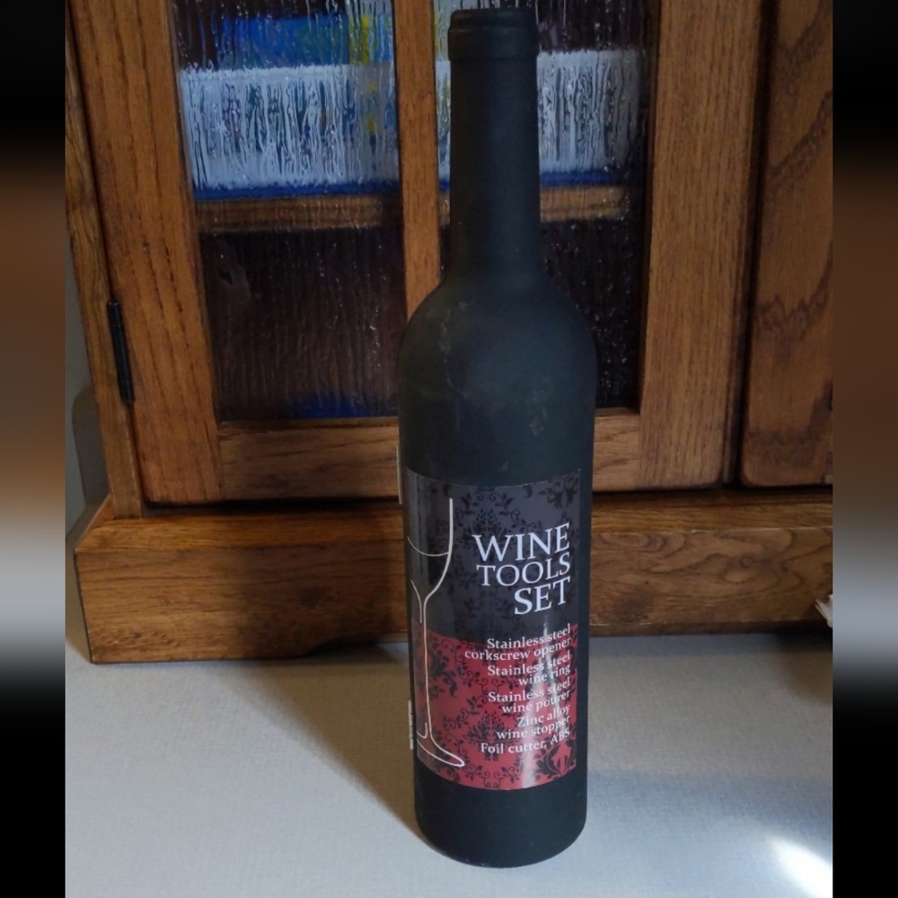 ⭐ Wine Tools Set Corkscrew, ring, pourer, stopper and cutter